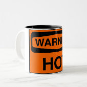 熱警告い ツートーンマグカップ (正面左)