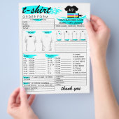 熱転写アパレルTシャツプリント注文型枠 チラシ (手)