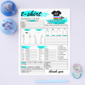 熱転写アパレルTシャツプリント注文型枠 チラシ (シングル)