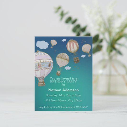 熱風船お洒落の個人用設定 招待状 (スタンド正面)