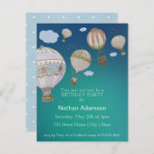 熱風船お洒落の個人用設定 招待状 (正面/裏面)