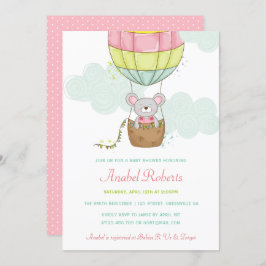 熱風船ベビーシャワー招待状 招待状