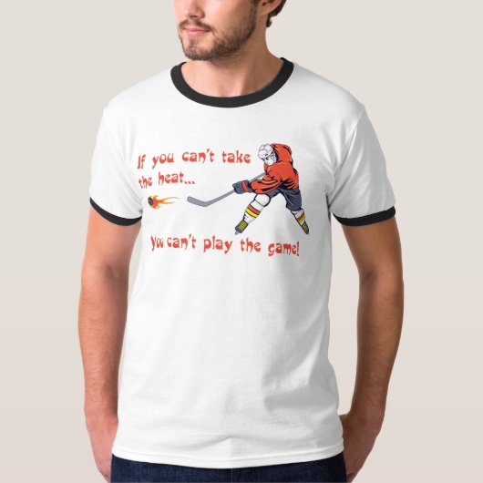 熱-ホッケー--を取って下さい Tシャツ (正面)
