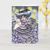 熾天使の自己の挨拶状 カード (黄色い花)