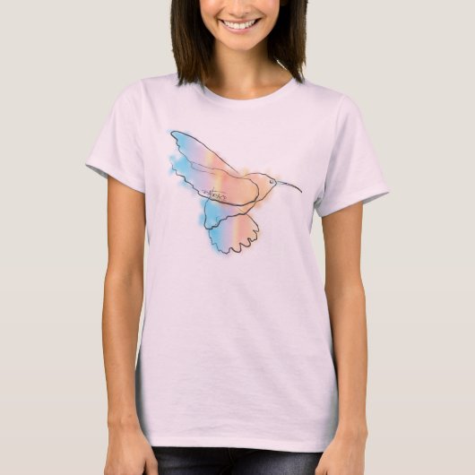 熾烈な競争のハチドリ Tシャツ (正面)