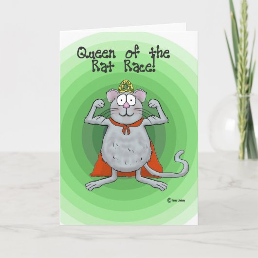 熾烈な競争の主任の日のおもしろいなユーモアの女王 カード (正面)