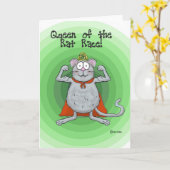 熾烈な競争の主任の日のおもしろいなユーモアの女王 カード (黄色い花)