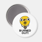 燃えおもしろい尽きた電球 マグネット (正面/裏面)