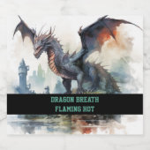 燃えさかる熱龍 リキュールボトルラベル (シングルラベル)
