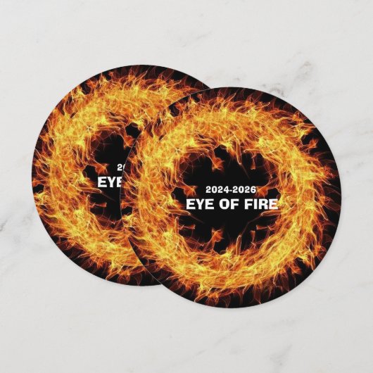 燃えさかる目 招待状 (正面/裏面)