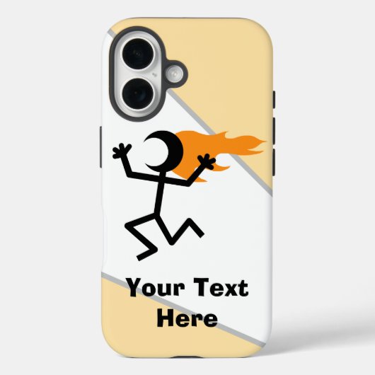 燃えさかる頭のステックマン Case-Mate iPhoneケース (裏面)
