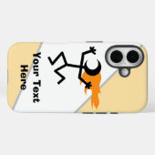 燃えさかる頭のステックマン Case-Mate iPhoneケース (裏面 (横))