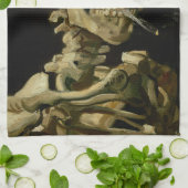 燃えさばき付きスケルトン | ビンセント・ヴァン・ゴッホ キッチンタオル (折り畳み)