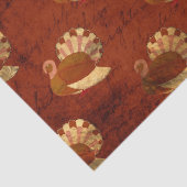 燃えたオレンジのデコパージュの秋の七面鳥 薄葉紙 (詳細)