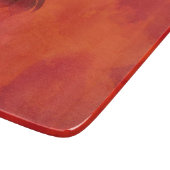 燃えたオレンジの柿の葉の秋 カッティングボード (角)