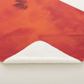 燃えたオレンジの柿の葉の秋 シェルパブランケット (3/4)