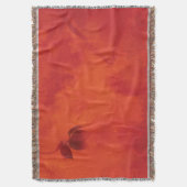 燃えたオレンジの柿の葉の秋 スローブランケット (正面縦)