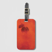 燃えたオレンジの柿の葉の秋 ラゲッジタグ (正面縦)