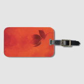 燃えたオレンジの柿の葉の秋 ラゲッジタグ (正面横)