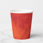 燃えたオレンジの柿の葉の秋 紙コップ (裏面)