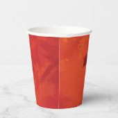 燃えたオレンジの柿の葉の秋 紙コップ (右)