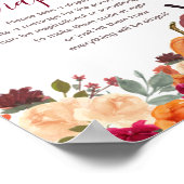 燃えたオレンジカボチャフローラナイトおむつサイン ポスター (角)