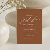 燃えたオレンジファンシー色の何も愛結婚の 招待状