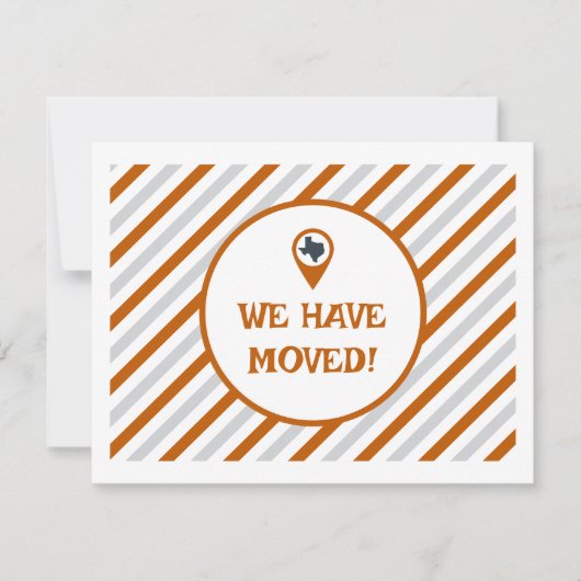 燃えたオレンジ我々は移動ストライプの写真を移動 (正面)