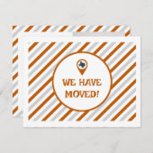 燃えたオレンジ我々は移動ストライプの写真を移動 (正面/裏面)