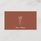 燃えたオレンジ素朴色の愛QRをキャプチャ結婚する エンクロージャーカード (裏面)