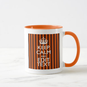 燃えたオレンジ色この静かな保デコールをパーソナライズ マグカップ