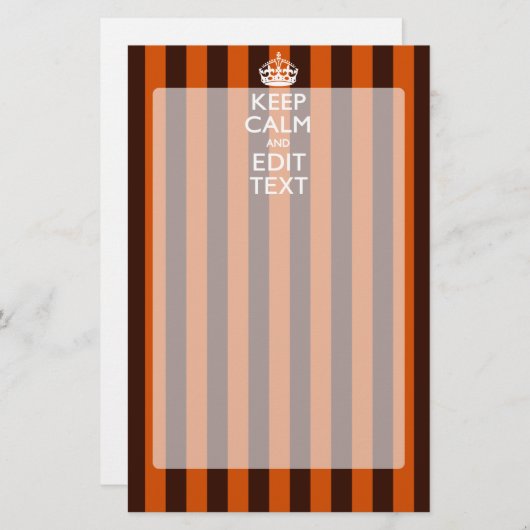 燃えたオレンジ色この静かな保デコールをパーソナライズ 便箋 (正面/裏面)