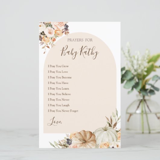 燃えたオレンジ色のカボチャのラブ祈りの言葉ベビーサイン (スタンド正面)