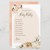 燃えたオレンジ色のカボチャのラブ祈りの言葉ベビーサイン (正面/裏面)