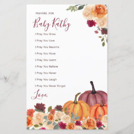 燃えたオレンジ色のカボチャのラブ祈りの言葉ベビーサイン