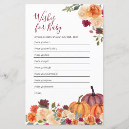 燃えたオレンジ色のカボチャ水の色の願いベビー