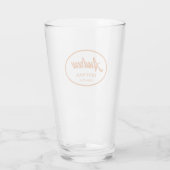 燃えたオレンジ色のスタイル結婚化された名前の花婿介添人 タンブラーグラス (裏面)