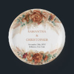 燃えたオレンジ色のテラコッタと緑の葉のアーチ ペーパープレート<br><div class="desc">魅力的なtouchで結婚披露宴を盛り上げる！写真あなたのテーブルは、燃えたオレンジ色のテラコッタと緑の葉アーチ紙のプレートで飾られ、冒険の精神をエコーお洒落する素朴な魅力を追加する。これらのプレートは自然の色合いに楽に溶け込み、暖かさと自然の恵みであなたのお祝いを吹き込み、あなたの特別な日をさらに記憶しユニークて作る。あなたの周囲の野生の美しいを受け入れ、これらの楽しい紙のプレートで結婚あなたの体に冒険の感覚をもたらす。アイテムの一致や連絡カスタマイズに躊躇しない。赤面バラ©</div>