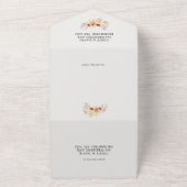 燃えたオレンジ色のボホフローラ結婚すべて オールインワン招待状 (外側)