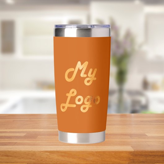 燃えたオレンジ色のロゴビジネス企業の 保温保冷タンブラー