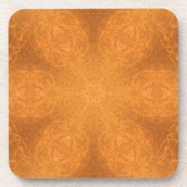 燃えたオレンジ色の星の万華鏡のように千変万化するパターン コースター