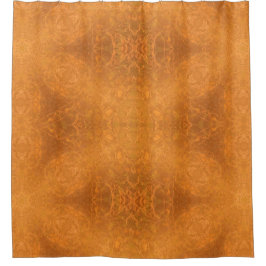 燃えたオレンジ色の星の万華鏡のように千変万化するパターン シャワーカーテン
