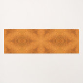 燃えたオレンジ色の星の万華鏡のように千変万化するパターン ヨガマット (裏面(横))