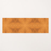 燃えたオレンジ色の星の万華鏡のように千変万化するパターン ヨガマット (正面(横))