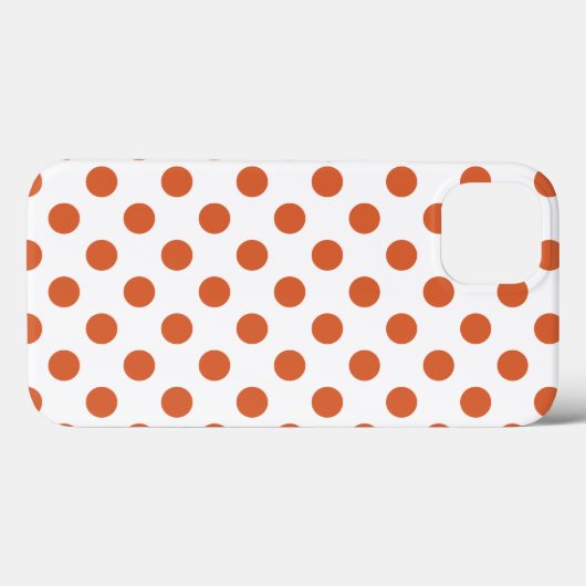 燃えたオレンジ色の水玉模様Case-Mate iPhone case Case-Mate iPhoneケース (裏面 (横))