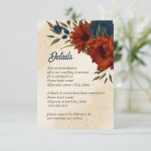 燃えたオレンジ色の海軍結婚の花 エンクロージャーカード (スタンド正面)