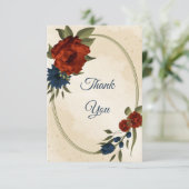 燃えたオレンジ色の海軍結婚の花 サンキューカード (スタンド正面)