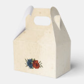 燃えたオレンジ色の海軍結婚の花 フェイバーボックス (裏面サイド)