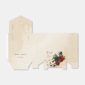 燃えたオレンジ色の海軍結婚の花 フェイバーボックス (折り畳みなし)