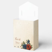 燃えたオレンジ色の海軍結婚の花 フェイバーボックス (オープン)